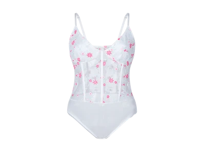 Hvid Plus Bodysuit